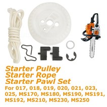 Recoil Starter Rope Pulley & Pawl Set For Stihl 017 019 021 023 025 MS170 Garden Tools, 한개옵션0