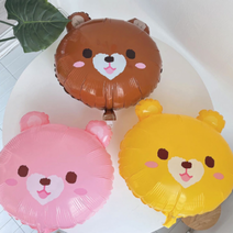 힙한 파티용품 생일 기념일 첫돌 풍선 곰돌이풍선, 손펌프