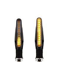 오토바이 방향 지시등 내장 릴레이 12V 점멸 Led 흐르는 물 깜박이 모토 표시기 회전 램프 액세서리, 2개