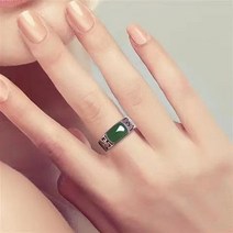 S925 실버 레드 마노 링 남자와 여자의 중공 커플 링 조정 가능한 반지