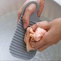 손빨래 미니빨래판 애벌 양말 출장 휴대용 싱크대속옷 세탁실 보조 행주 세탁 양면, 1개, 그레이