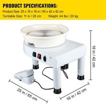 전기물레 도자기만들기 미니조소 소형손물레 전동물레 취미 가정용 DIY 발판 28cm 35cm 풋 승 형성 에 대 한 형성
