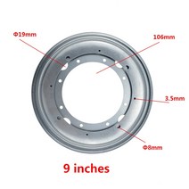 카니발회전시트 4 가지 의 튼튼한 원형 아연 도금 레이지 SusanTurntable 베어링 회전 보트 스위블 플레이트 기본 하드웨어 액세스, [03] 9 inch silver, 9 inch silver