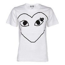 [꼼데가르송] AZ-T101 블랙하트와펜 블랙라인하트반팔티