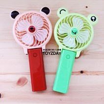 n16367/8 애니 동물 충전 선풍기 USB 충전식/휴대용 탁상용 핸디용 개구리 곰돌이 미니 부채 단체선물