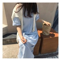 [베나프] 로지 셔츠 트임 원피스_BE2OP086