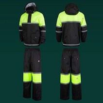 네파 작업우의 워터프루프 반사띠 안전 판초 골프 일회용 남여공용 레인코트 비옷, 네파우의110(XXXL)