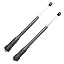 2 조각 16 인치 개폐식 VHF/UHF (144/430Mhz) 듀얼 밴드 SMA-여성 안테나, 설명, 블랙, 고무