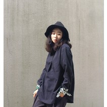 앞머리 와이드 패턴 커프스 블라우스n922