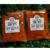 꿀닭닭갈비 1kg 닭갈비 수제닭갈비 춘천식닭갈비 닭다리살, 2팩