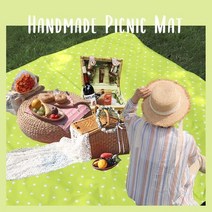 더해피 양면방수 특대 식탁/테이블/피크닉 매트, 선택_양면방수매트(특대형), 꿀벌(스카이)