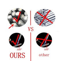 인바알루미늄 저온이지 멜트 용접 바 납땜용 코어 와이어 2mm 로드 솔더 필요 없음 파우더 A141, 02 1.6mm 20 Pcs