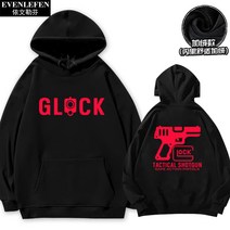 기모후드집업 Glock글록 전술 사격 IPSC기념판 후드티셔츠 기모 남녀 자켓 후드티 상의옷