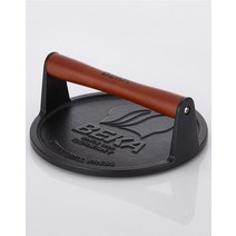 [베카] 시즈닝 무쇠 그릴프레스 18cm, 단일옵션