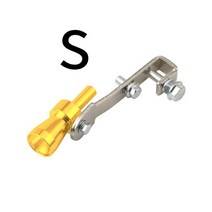범용 알루미늄 터보 사운드 휘슬 배기 머플러 파이프 BOV 블로우 오프 밸브 시뮬레이터, 04 GOLD 102.6x52.5MM