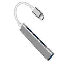 USB C 허브 USB 맥북 프로 에어 아이맥 PC 컴퓨터 액세서리 3.0 HUB 타입 C USB 스플리터 USB-C 3.1 멀티 포트 도크 어댑터, 하나, 보여진 바와 같이