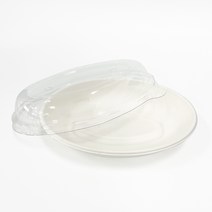 [L-065] 에코팩 원형용기 펄프용기 펄프도시락용기 용기 300개 뚜껑 300개