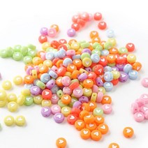[아트랄라]미니하트비즈(약100개)악세사리비즈공예재료, 주황