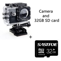 바디캠 액션캠 sj4000 hd 액션 카메라 사진 방수 30m 모터 자전거 헬멧 227, 블랙과 32GBsd