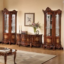 캐노피 라이프 엔틱 거실장식장/set, 상세페이지 참조