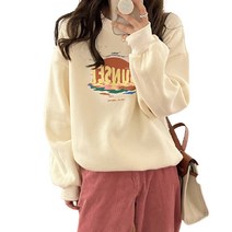 데이홀릭 썬셋 캐주얼 기모 맨투맨