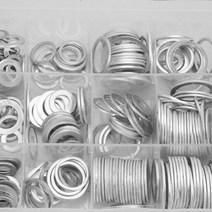 450pcsset Oil Drain Plug Aluminum Washer Gasket Wear Resistant Assortment With Plastic Box For Machi, 01 450pcs set