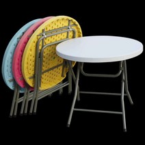 야장테이블 포장마차 포차 프리마켓 편의점 야외 원형, 0.8미터 블루 2~4명