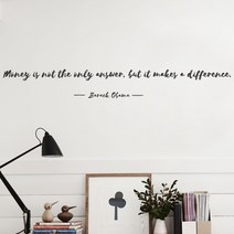 버락 오바마 명언 레터링 스티커 영어 캘리그라피 그래픽스티커, 다크그레이