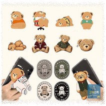 그립거치대 뚠뚠곰 클래식톡 정품 빈티지 스마트톡 홀더, 뚠뚠곰톡, 우주여행