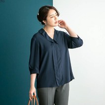 이헌영 이헌영 중년엄마옷 브이넥카라포인트 쉬폰 7부 블라우스/21C15054B1