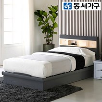 동서가구 세렌 LED편백 슈퍼싱글 평상형 침대 프레임 DF909500-1, 월넛