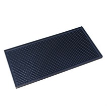 Ciliver PVC컵받침 직사각형 두꺼운 고무매트 바매트 블랙 논슬립 워터차단매트, 스몰스퀘어패드(30*15CM