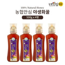 농협안심벌꿀 야생화꿀 500gX4병, 상세 설명 참조, 단일옵션
