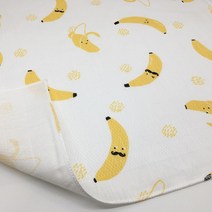 국산순면무형광 엠보 나염 가제손수건 20장, 27.바나나