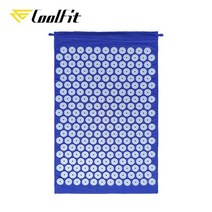 CoolFit 지압 매트 마사지 및 베개 세트 요가 침술 쿠션 어플리케이터 kuznetsov 등 목 완화, 10 Blue Pad
