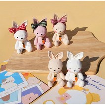 더리하 1+1 차량용 토끼 석고방향제 체크리본 당근팬던트 토끼 석고방향제 가죽토끼 방향제 고급포장, 6.랑방, 브라운