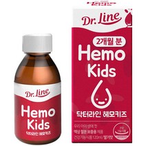 닥터라인 헤모키즈 맛있는 딸기맛 유아철분제, 120ml, 7개