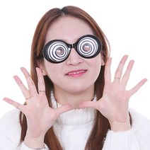 뱅뱅이 안경 소품 파티 행사 용품 소품 코믹 공연, 단품