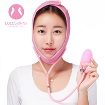 로로스키니 신개념 에어 지압식 얼굴 리프팅 V라인 밴드 이중 턱 쳐짐 탄력 땡기미 LS0143, 핑크