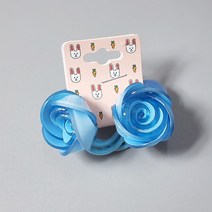 컬러풀 딥로즈 아동머리방울 여아머리끈(한쌍)