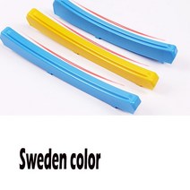 그릴뱃지 3Pcs 자동차 색 버클 그리드 전면 그릴 스트립 M 스티커 범퍼 트림 커버 볼 보 V90 S90 스타일, 02 Sweden COLOR_06 s60L