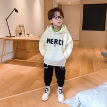안나 남아 기모 맨투맨 키즈 도톰 후드룩