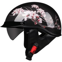 반모헬멧 바이크헬멧 소두핏 클래식 레트로 DOT Carbonfiber 오토바이 독일 Casco 일본식 모토 오픈 하프 페이스 헬기 바이커 파일럿 맨, 29.b8 - M