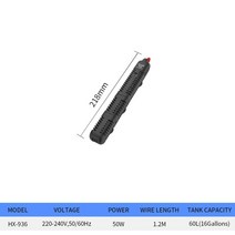 자동온도조절기 방폭 및 화상 방지 50W/100W/200W/300W/500W 수족관 다이빙 물고기 탱크 자동 온수기 온도, 01 50W_03 AU Plug