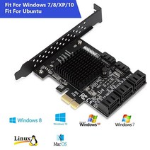 Lazmin112 PCI-E to SATA 3.0 카드 8포트 SATA3.0 컨트롤러 확장 보드 인터페이스 카드 1272341