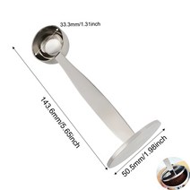 커피템퍼 탬퍼 템핑 58mm 51mm 커피 디스트리뷰터 53mm 플랫 베이스 프레스 바리스타 에스프레소 (실리콘 매트 포함) 도징 링 파우더 컵, 숟가락