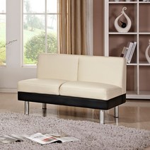 시스타 가성비좋은 심플모던 투톤인조가죽소파 csp722(2인. 3인) 인조가죽 소파, 아이보리(2인용)