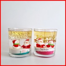 (9온즈 2개만들기) 레드산타-크리스마스 양초 젤캔들 키트 만들기(270ml/2), 복숭아, 그린