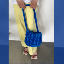 핑거니팅 자이언트얀 벨벳실 왕모찌 망고실 뜨개질 취미 핸드니팅 루피, 핑크