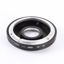 GloryStar FD-AI 어댑터 링 Canon Fd/fc 렌즈-Nikon D810 D750 D7200 D3300 D5500 Dslr 카메라 바디 W/유리, 한개옵션0